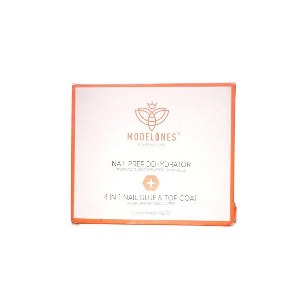 Modelones Nail Prep Dehydrator  + 4 In 1 Nail Glue And Top Coat